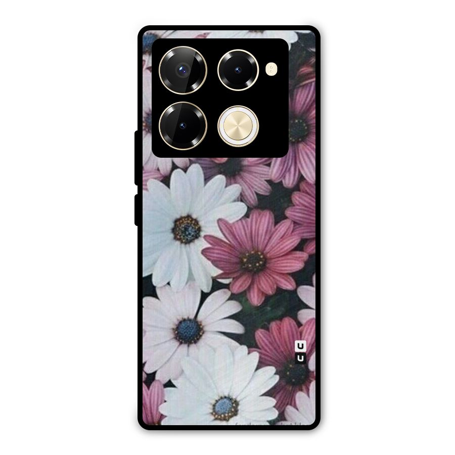 Floral Shades Pink Metal Back Case for Infinix Note 40 Pro Plus