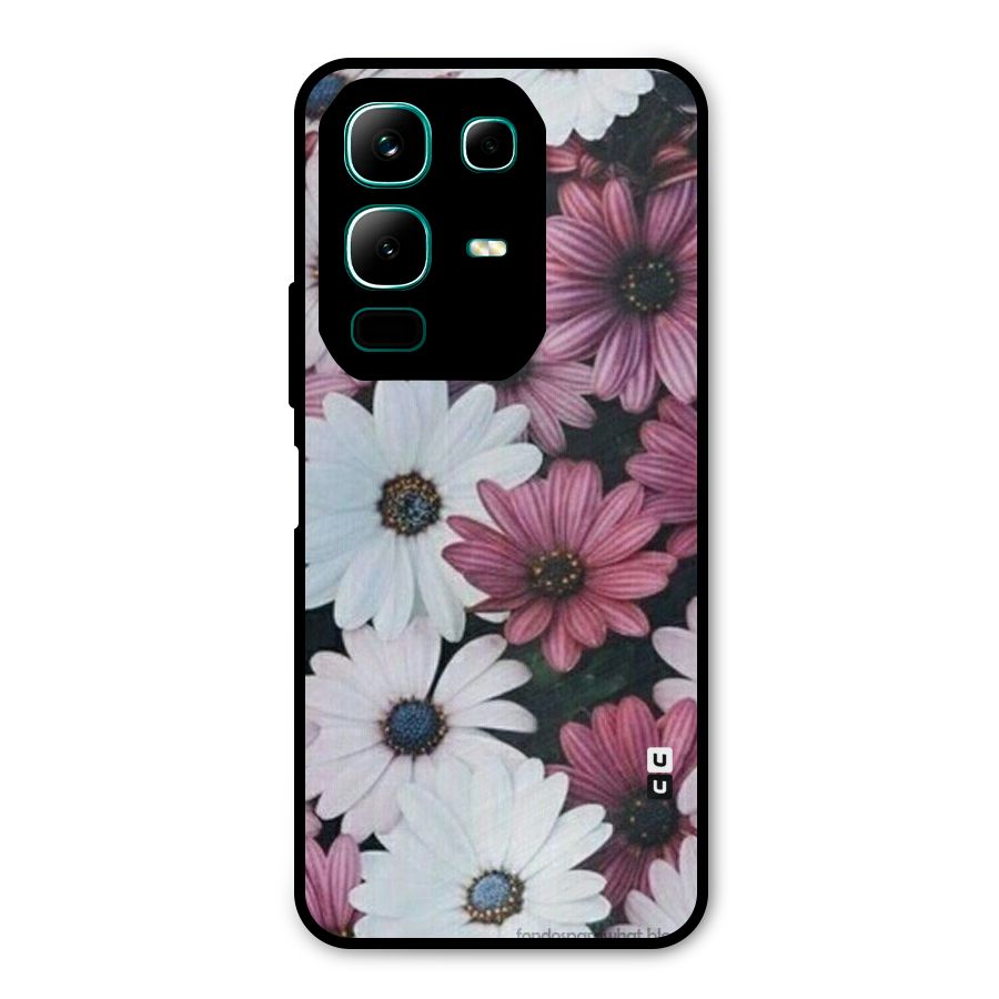 Floral Shades Pink Metal Back Case for Infinix Note 50x