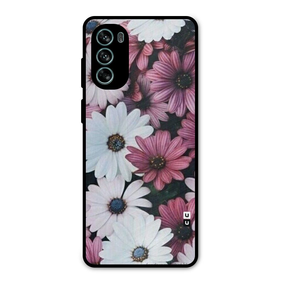 Floral Shades Pink Metal Back Case for Moto G62