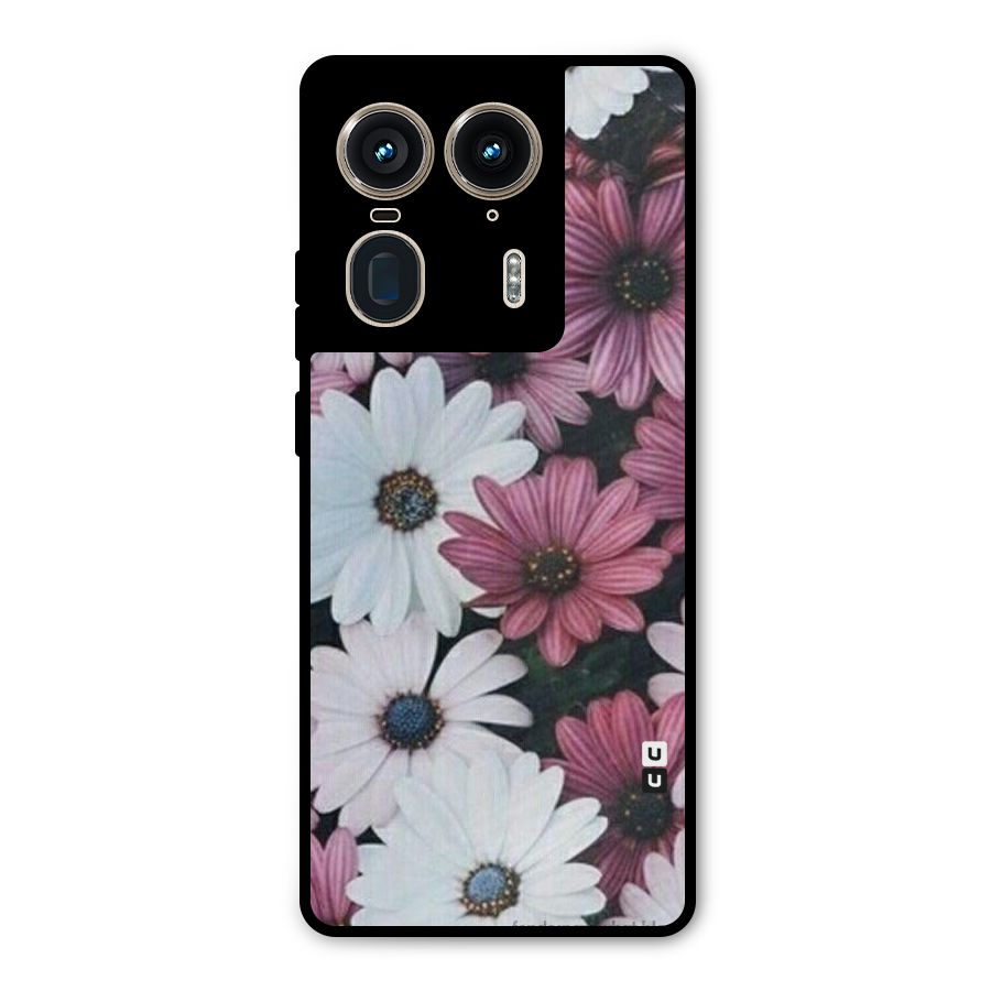 Floral Shades Pink Metal Back Case for Motorola Edge 50 Ultra