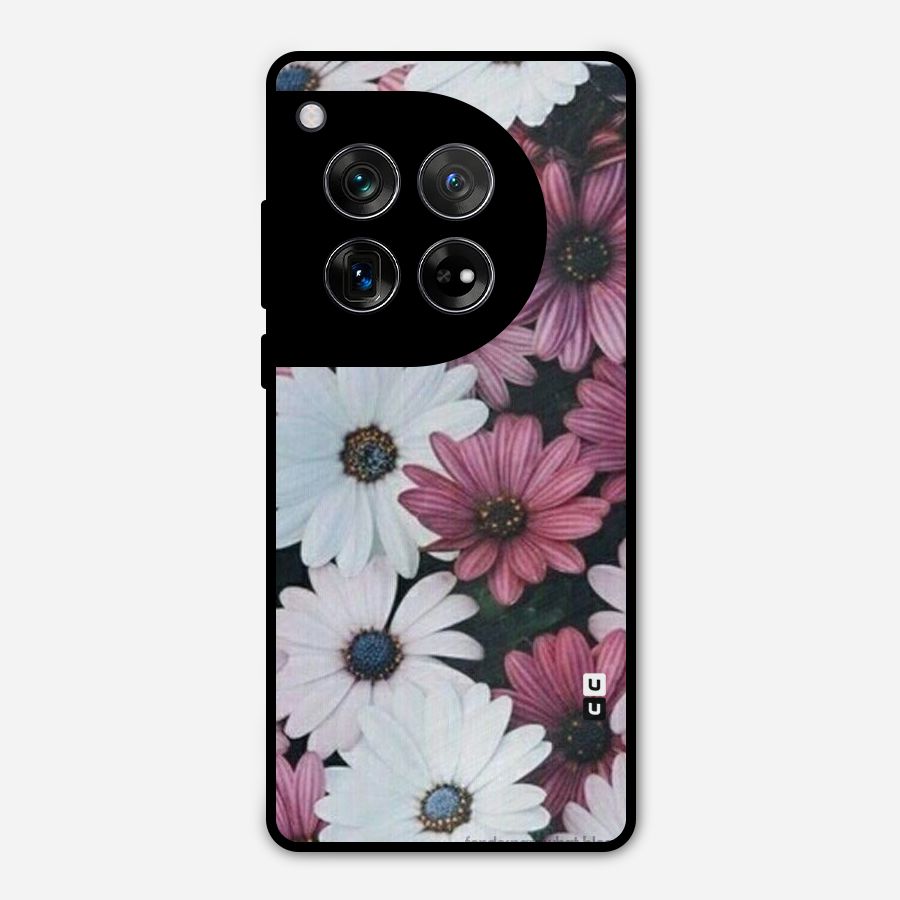 Floral Shades Pink Metal Back Case for OnePlus 12