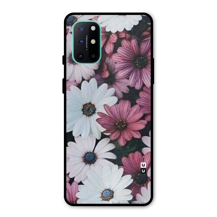 Floral Shades Pink Metal Back Case for OnePlus 8T