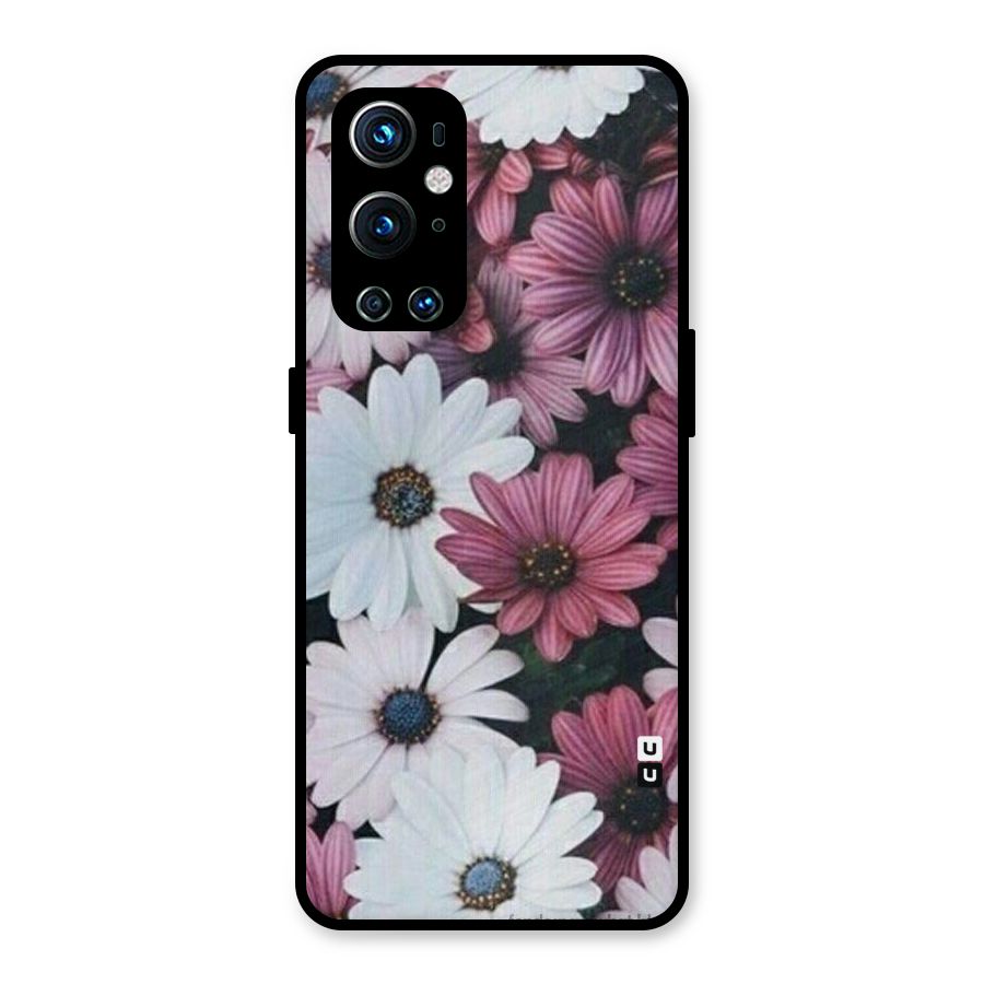 Floral Shades Pink Metal Back Case for OnePlus 9 Pro