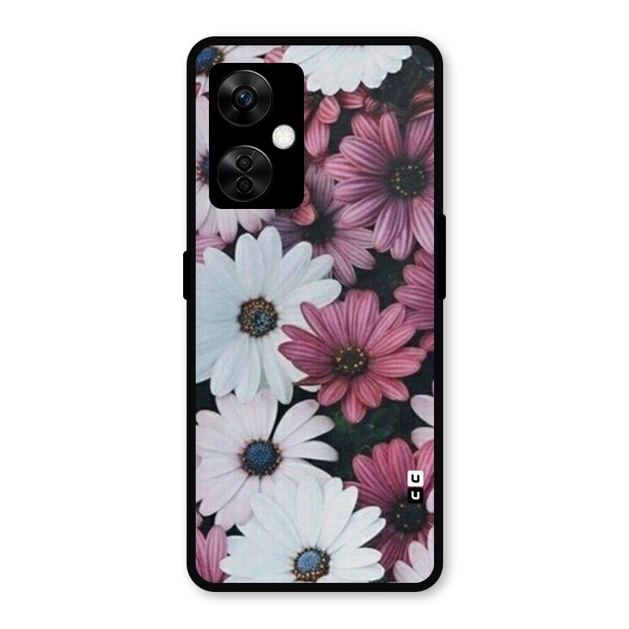 Floral Shades Pink Metal Back Case for OnePlus Nord CE 3 Lite