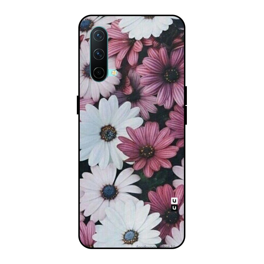 Floral Shades Pink Metal Back Case for OnePlus Nord CE 5G