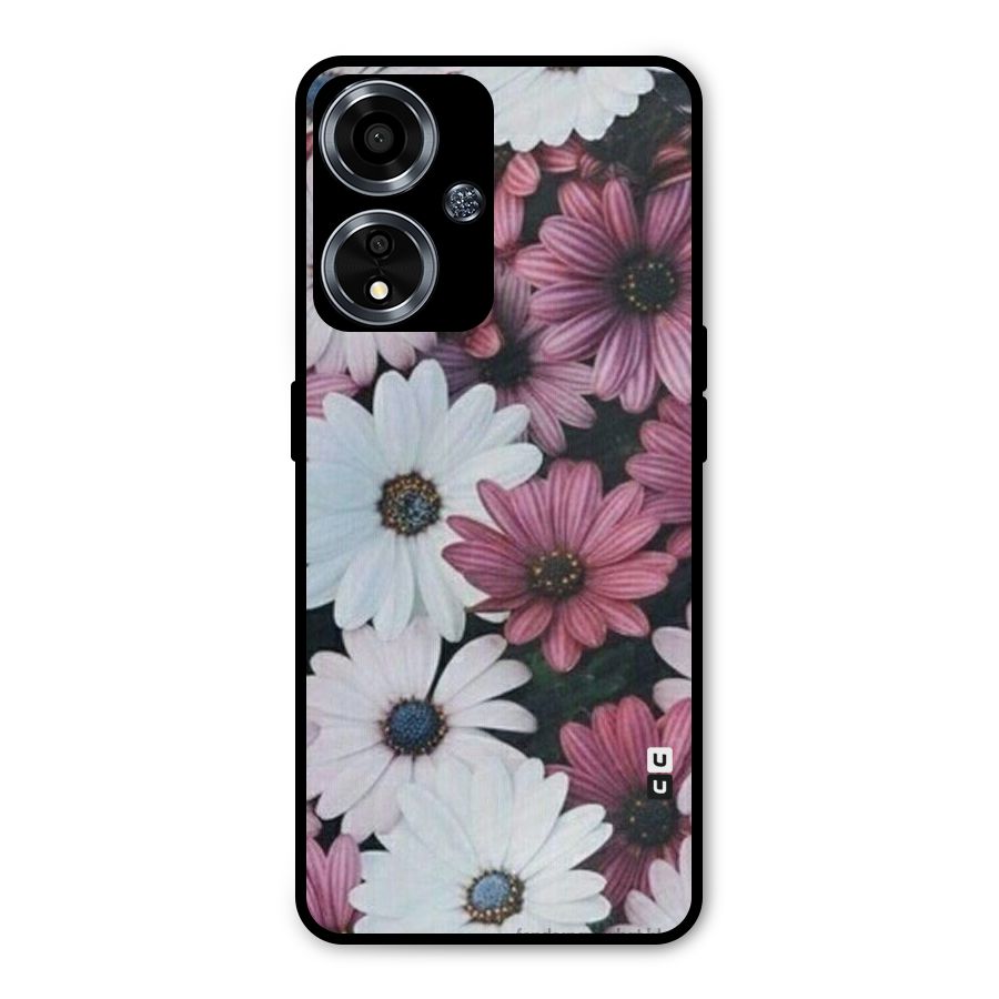 Floral Shades Pink Metal Back Case for Oppo A59