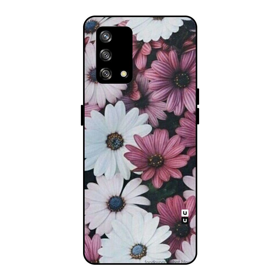 Floral Shades Pink Metal Back Case for Oppo F19