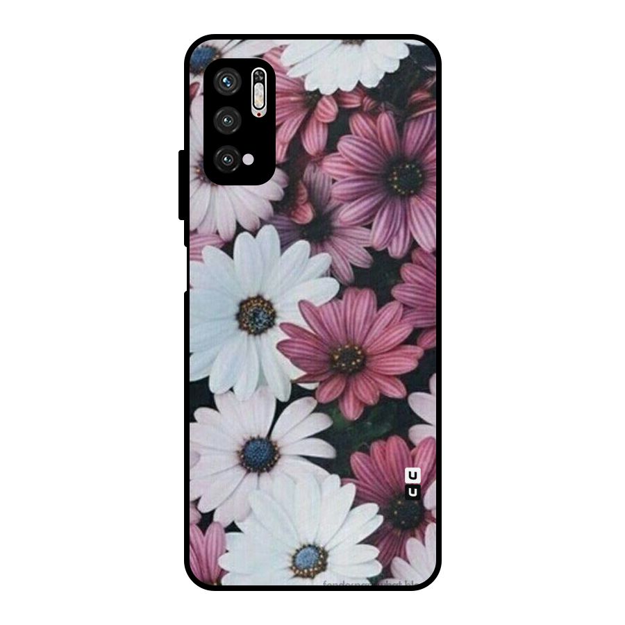 Floral Shades Pink Metal Back Case for Poco M3 Pro 5G