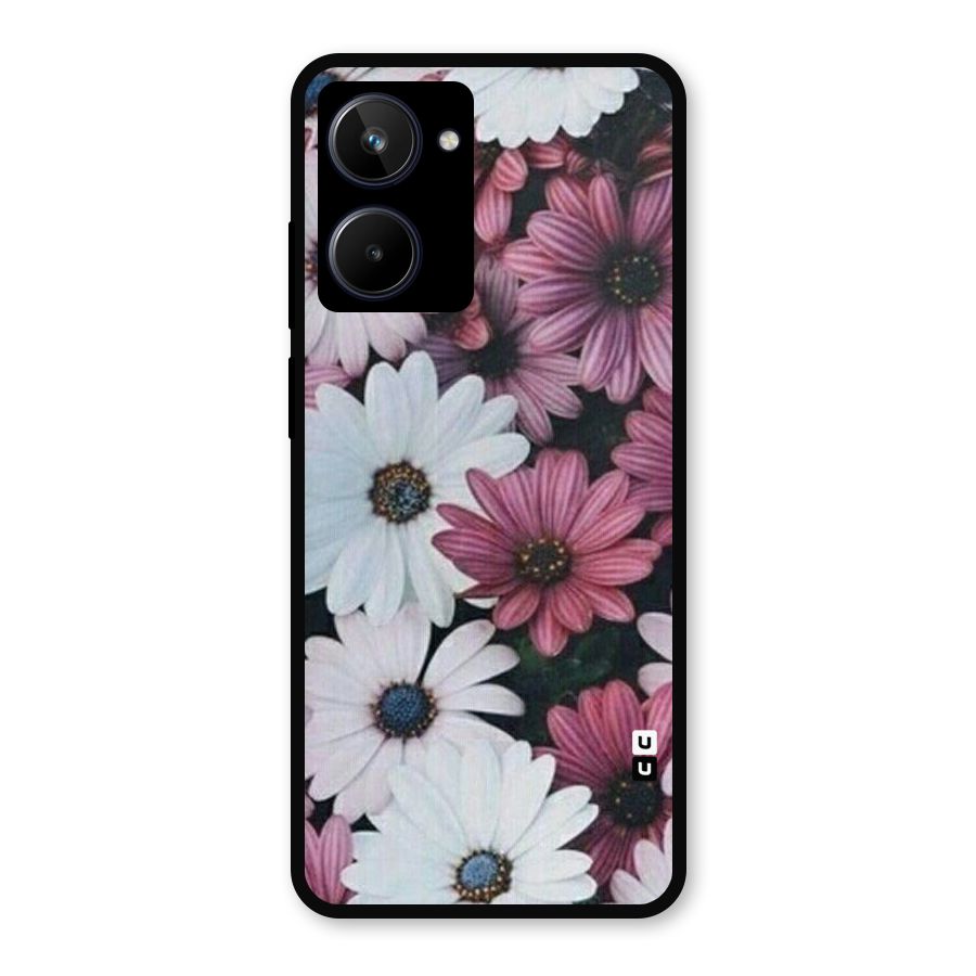 Floral Shades Pink Metal Back Case for Realme 10