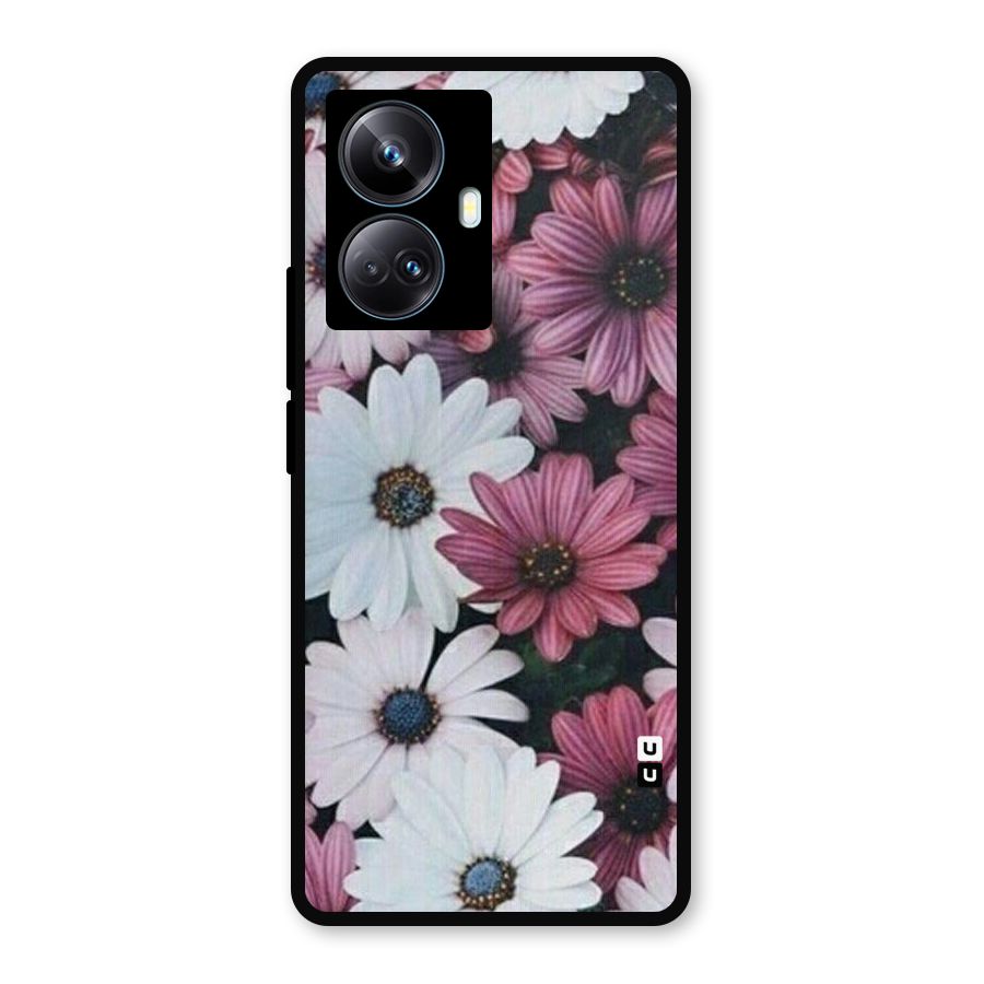 Floral Shades Pink Metal Back Case for Realme 10 Pro Plus