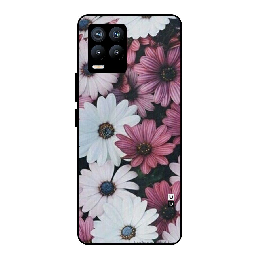 Floral Shades Pink Metal Back Case for Realme 8 Pro
