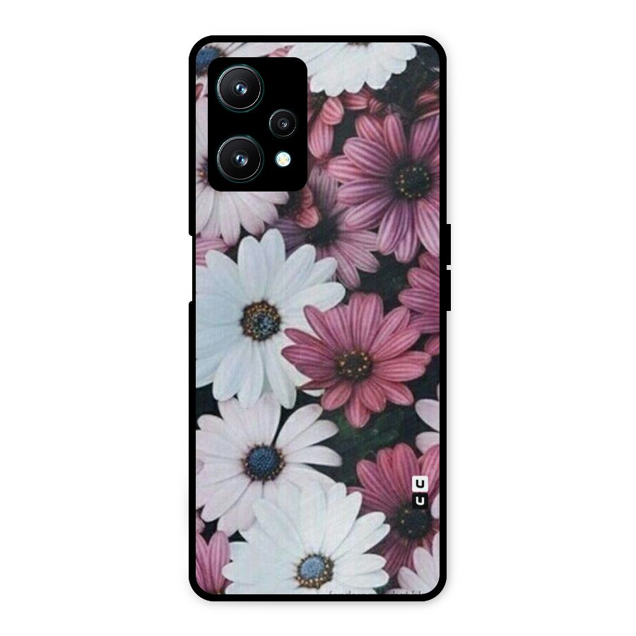 Floral Shades Pink Metal Back Case for Realme 9 Pro 5G