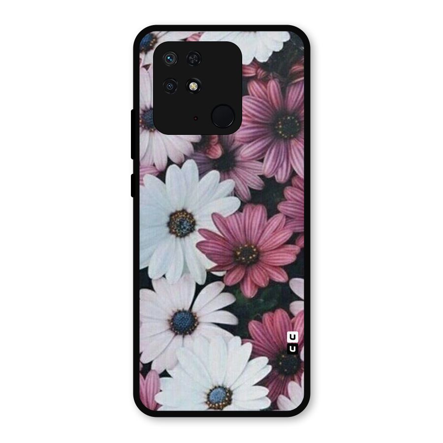 Floral Shades Pink Metal Back Case for Redmi 10 Power