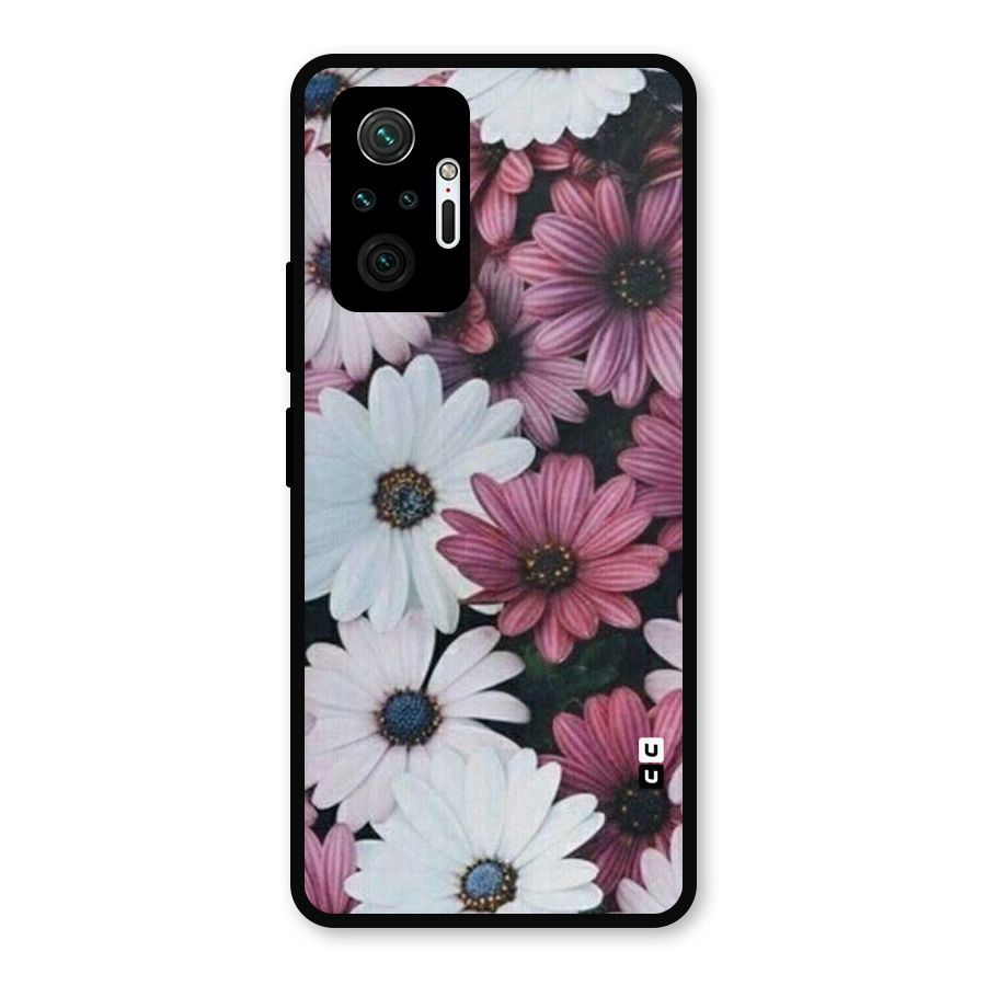 Floral Shades Pink Metal Back Case for Redmi Note 10 Pro Max