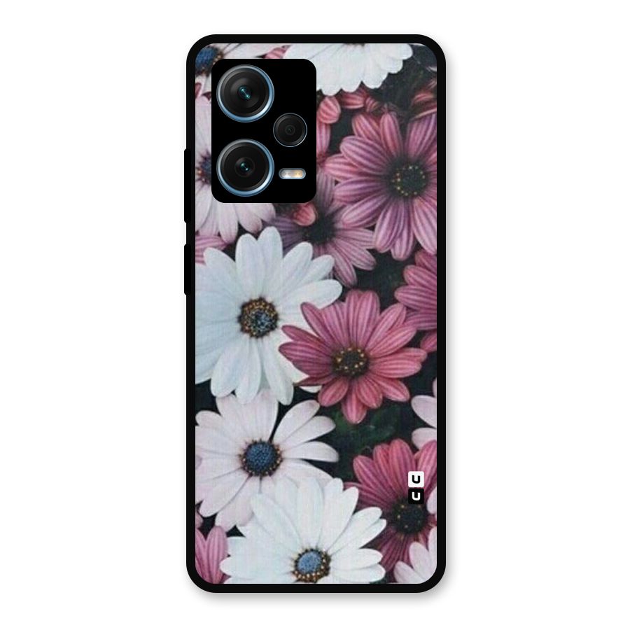 Floral Shades Pink Metal Back Case for Redmi Note 12 Pro Plus 5G