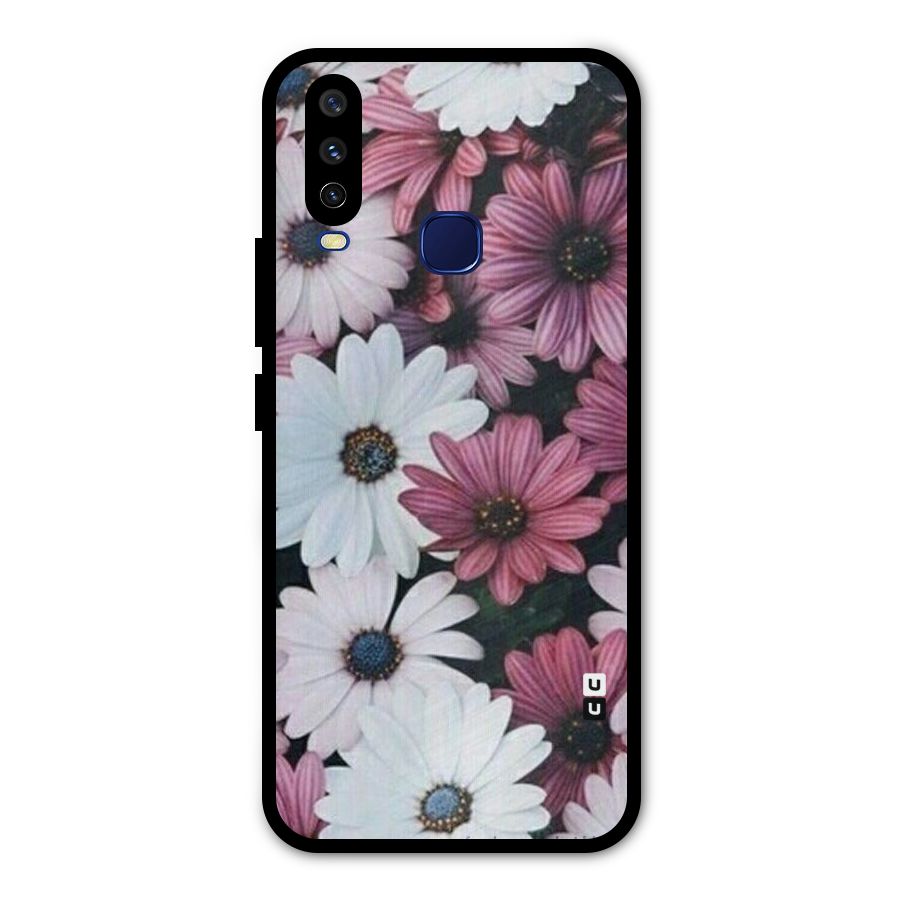 Floral Shades Pink Metal Back Case for Vivo V17