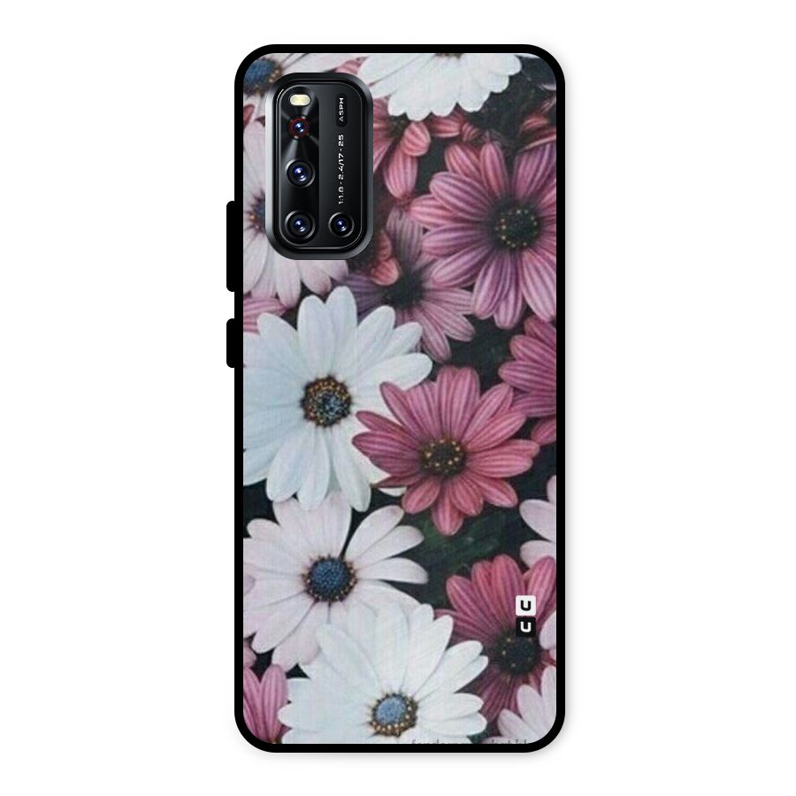 Floral Shades Pink Metal Back Case for Vivo V19