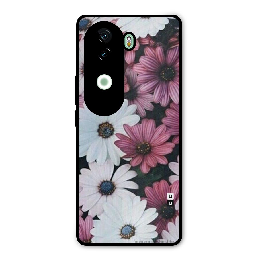 Floral Shades Pink Metal Back Case for Vivo V40e