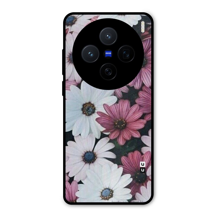 Floral Shades Pink Metal Back Case for Vivo X200