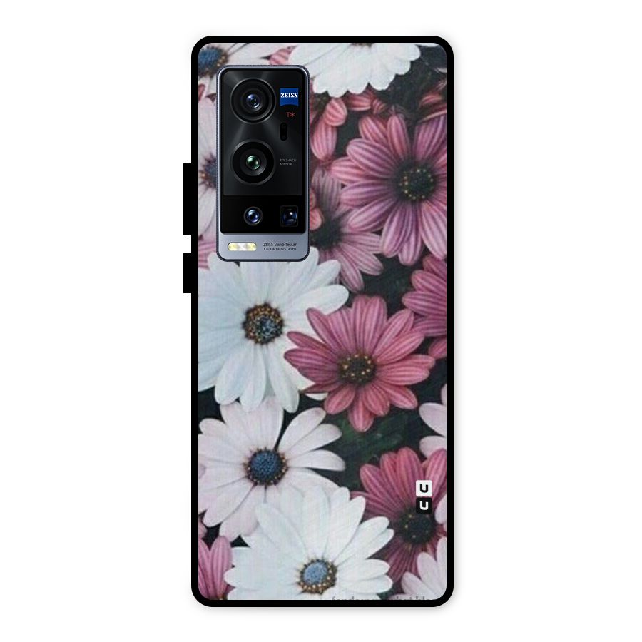Floral Shades Pink Metal Back Case for Vivo X60 Pro Plus