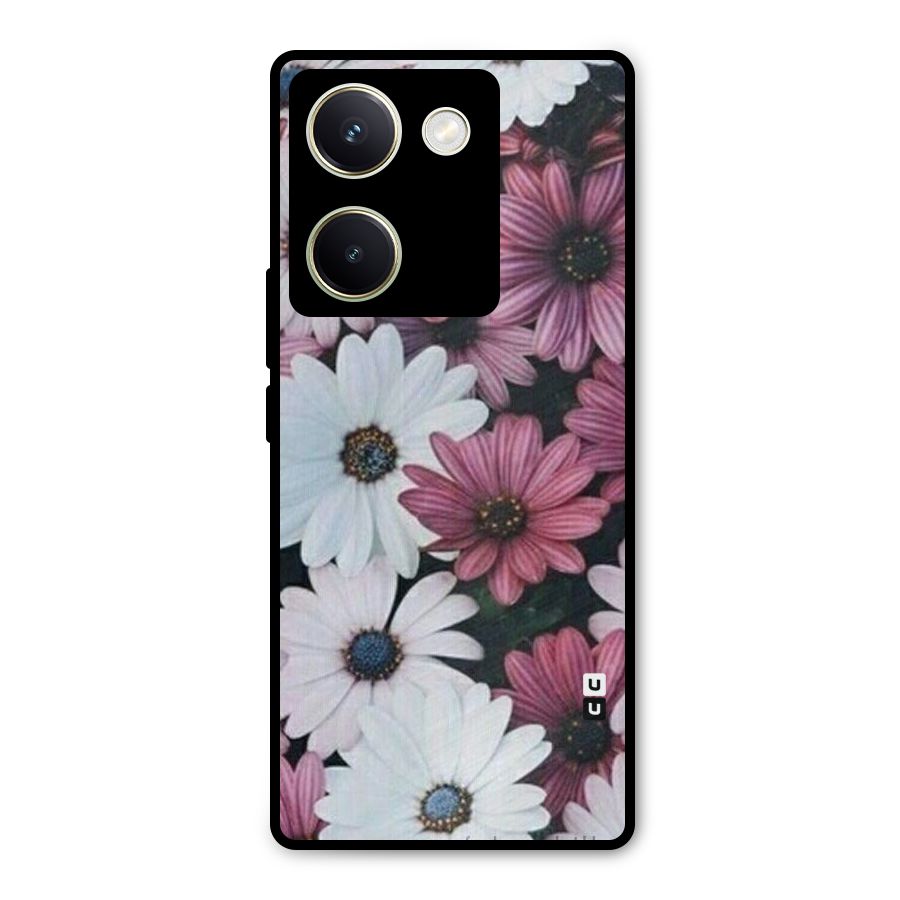 Floral Shades Pink Metal Back Case for Vivo Y200 Pro