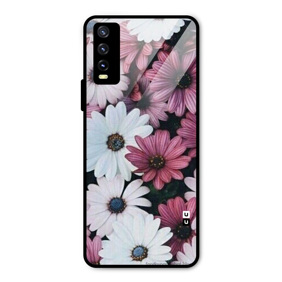 Floral Shades Pink Metal Back Case for Vivo Y20i