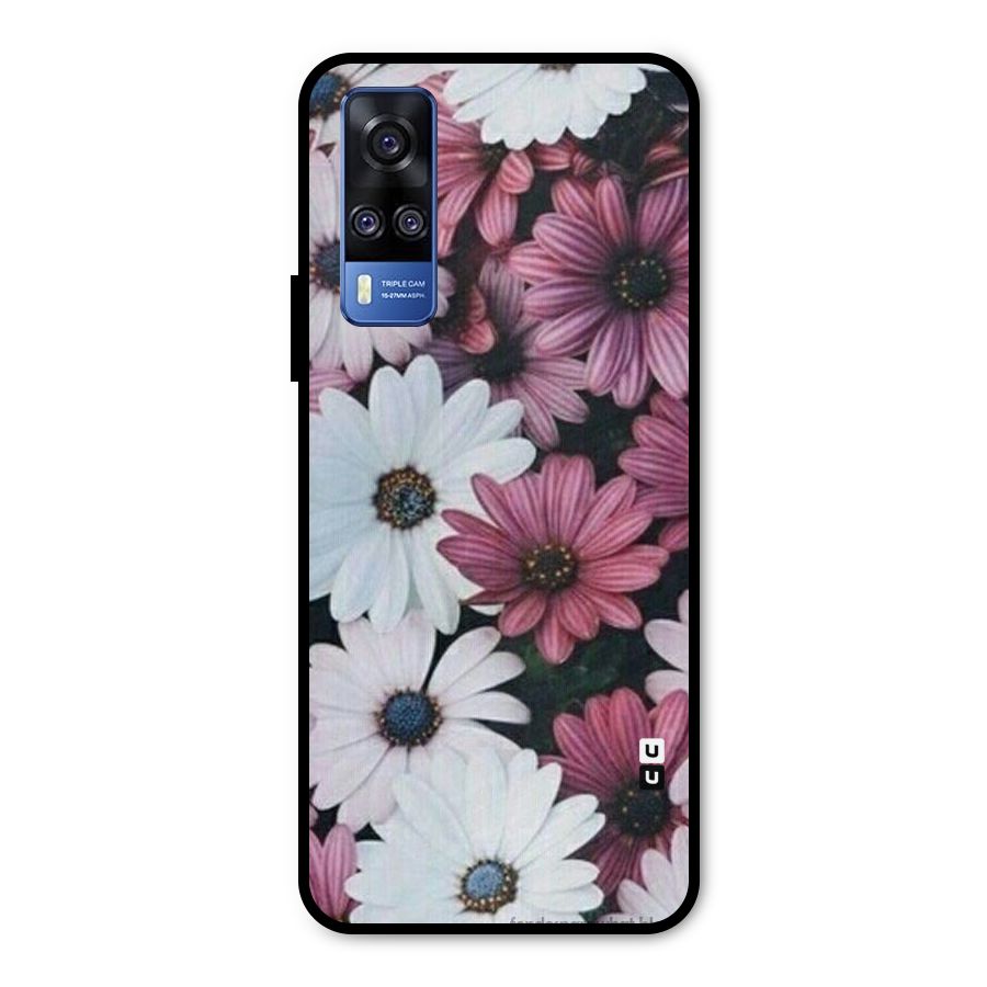 Floral Shades Pink Metal Back Case for Vivo Y31