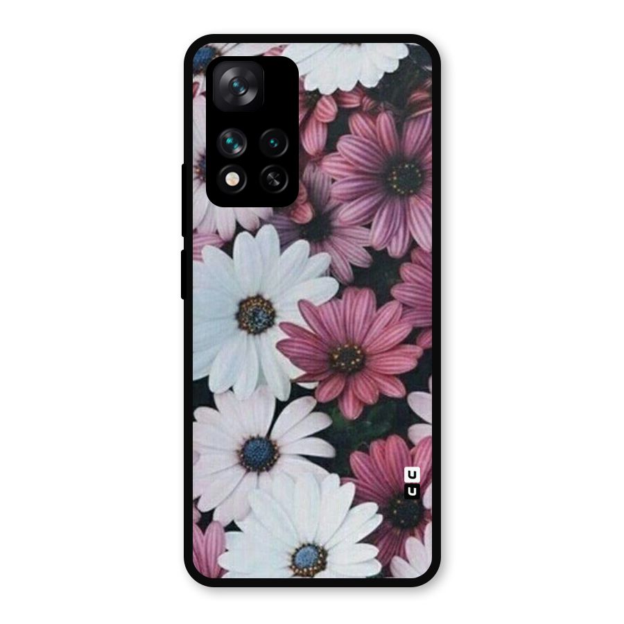 Floral Shades Pink Metal Back Case for Xiaomi 11i Hypercharge 5G