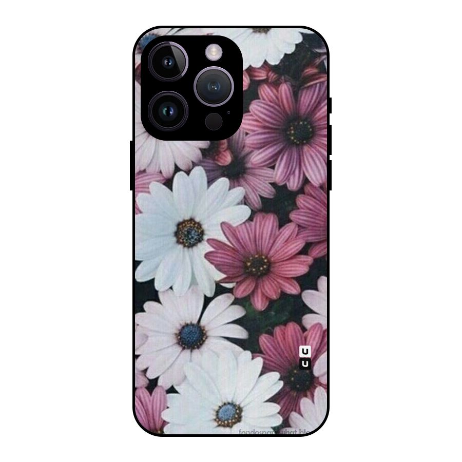 Floral Shades Pink Metal Back Case for iPhone 14 Pro Max