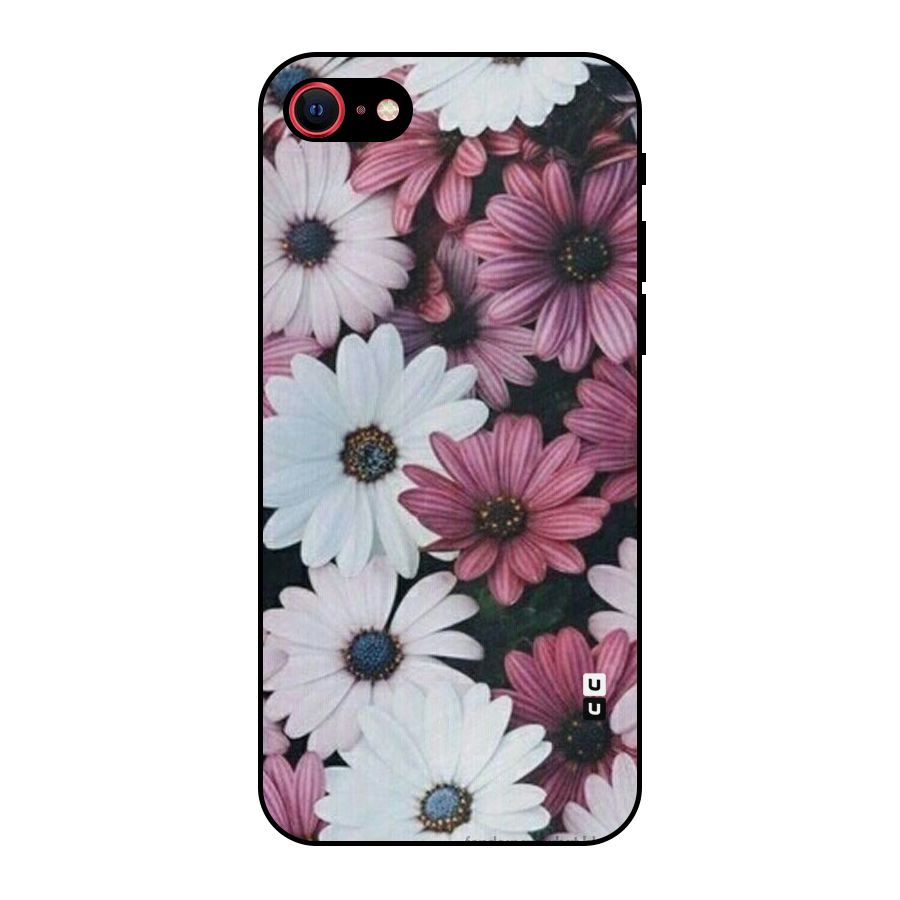 Floral Shades Pink Metal Back Case for iPhone 7