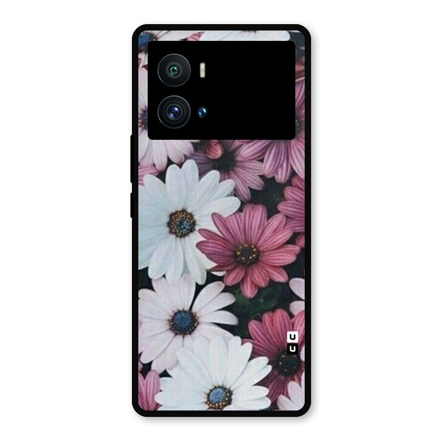 Floral Shades Pink Metal Back Case for iQOO 9 Pro