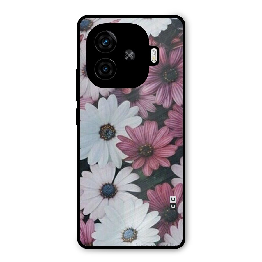 Floral Shades Pink Metal Back Case for iQOO Neo 10R