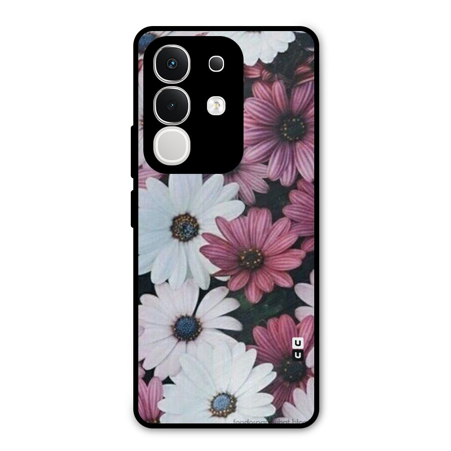 Floral Shades Pink Metal Back Case for iQOO Z10x