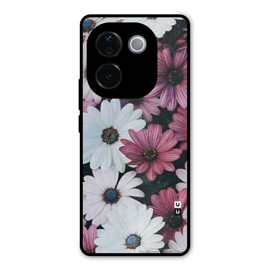 Floral Shades Pink Metal Back Case for iQOO Z9s Pro