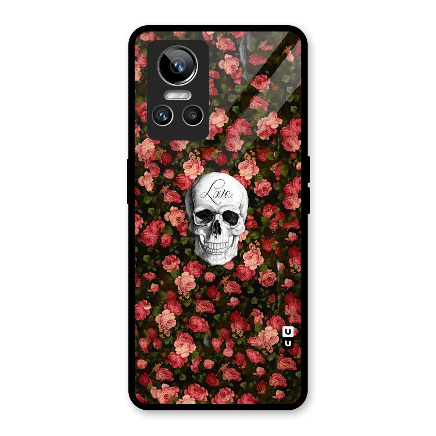 Floral Skull Love Glass Back Case for Realme GT Neo 3