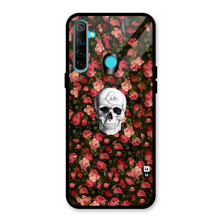 Floral Skull Love Glass Back Case for Realme Narzo 10