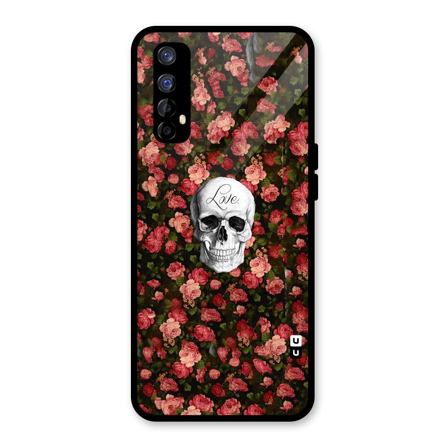 Floral Skull Love Glass Back Case for Realme Narzo 20 Pro