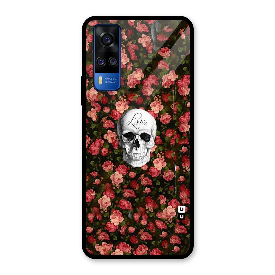 Floral Skull Love Glass Back Case for Vivo Y31