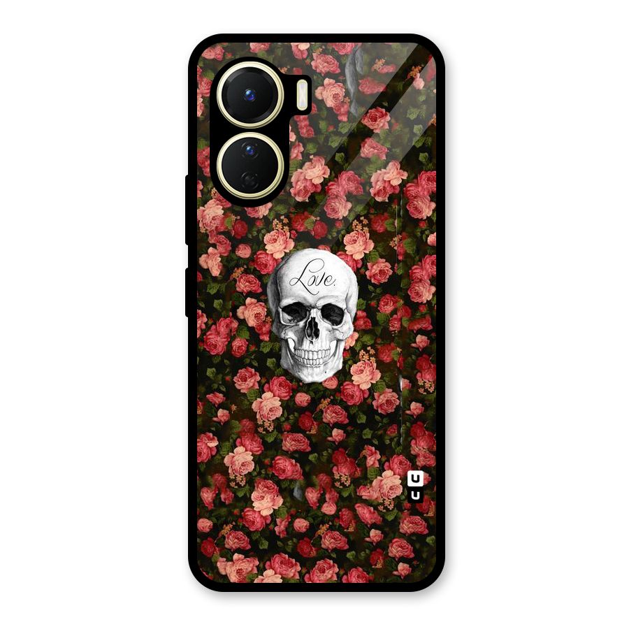 Floral Skull Love Glass Back Case for Vivo Y56