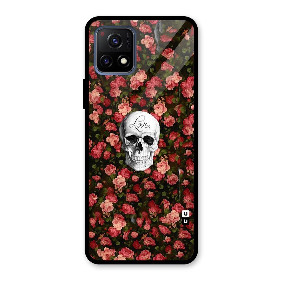 Floral Skull Love Glass Back Case for Vivo Y72 5G