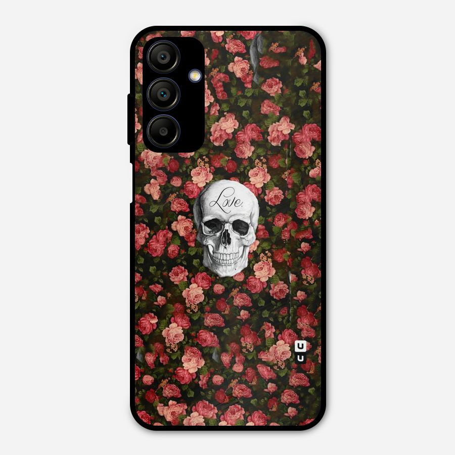 Floral Skull Love Metal Back Case for Galaxy A15 5G