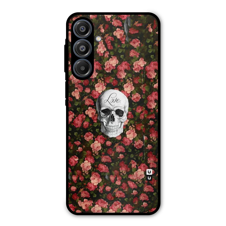 Floral Skull Love Metal Back Case for Galaxy A16 5G