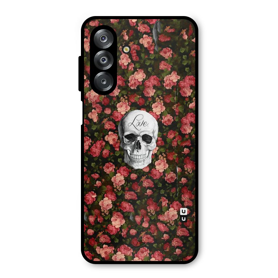Floral Skull Love Metal Back Case for Galaxy A26