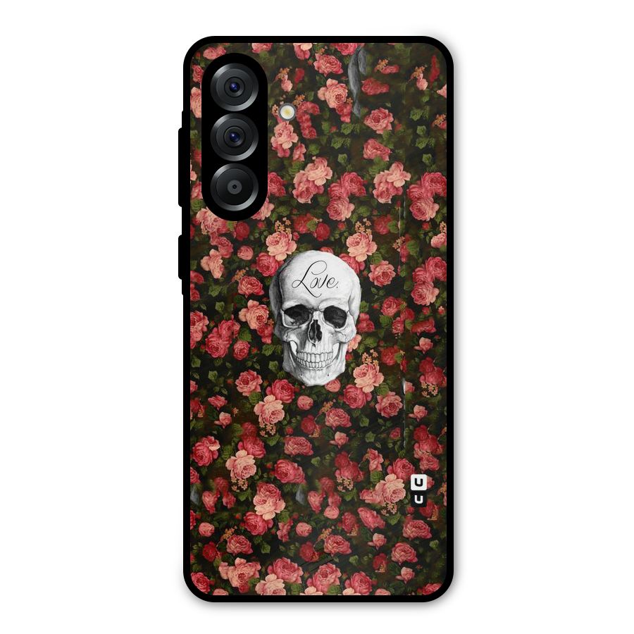 Floral Skull Love Metal Back Case for Galaxy A56