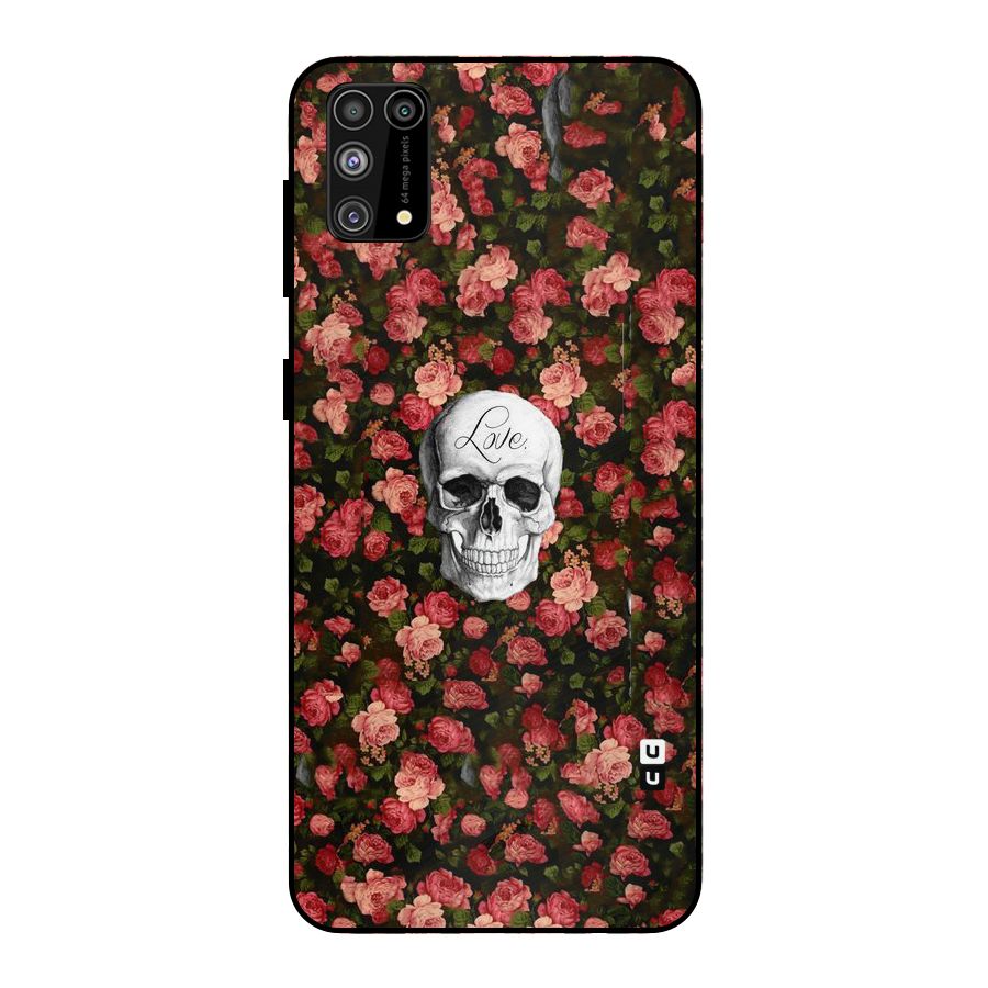 Floral Skull Love Metal Back Case for Galaxy F41