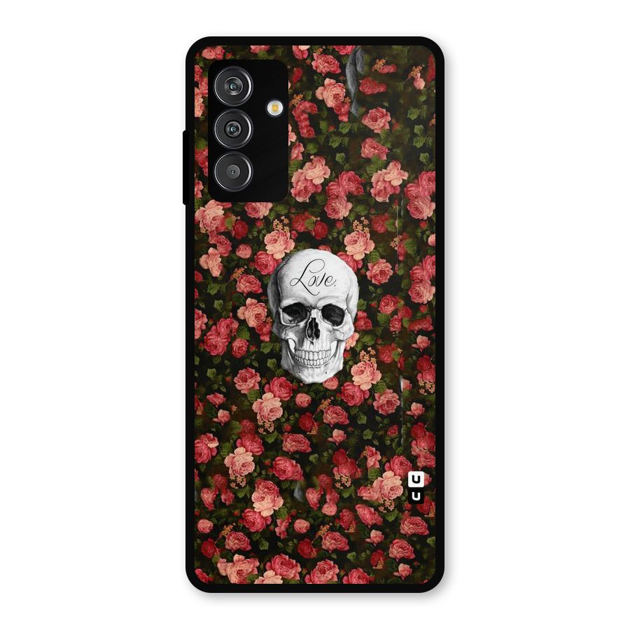 Floral Skull Love Metal Back Case for Galaxy M13
