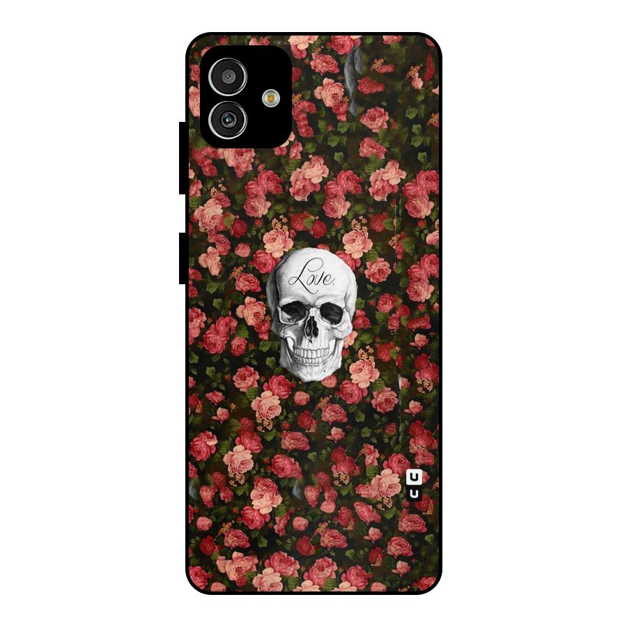 Floral Skull Love Metal Back Case for Galaxy M13 5G