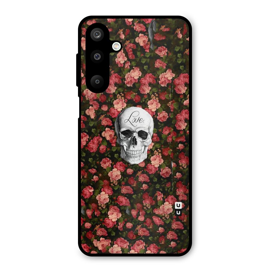 Floral Skull Love Metal Back Case for Galaxy M16
