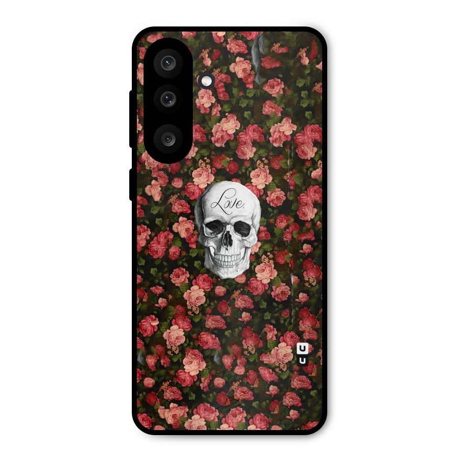 Floral Skull Love Metal Back Case for Galaxy M56