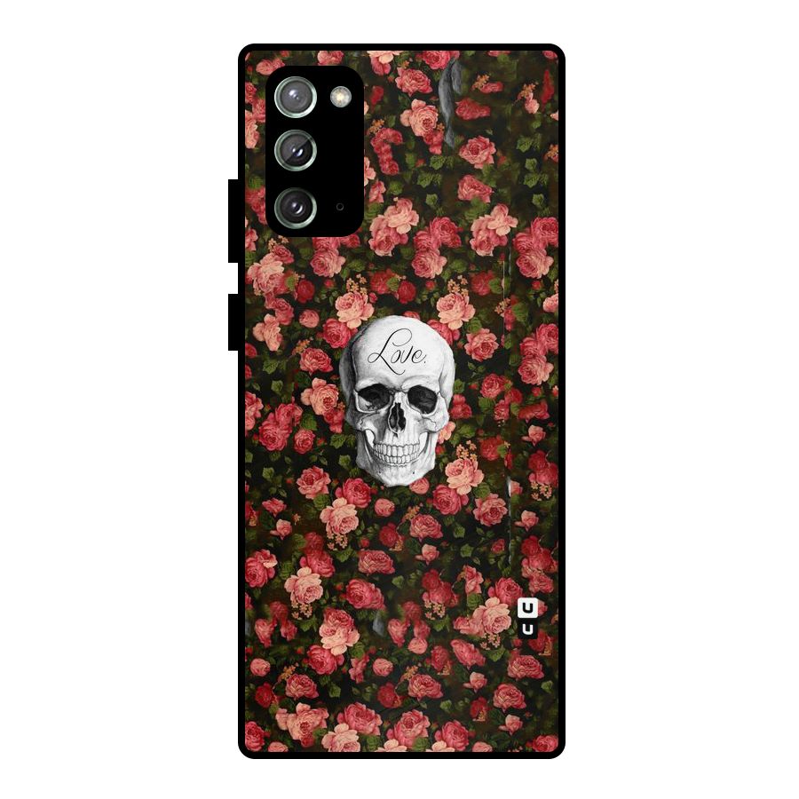 Floral Skull Love Metal Back Case for Galaxy Note 20